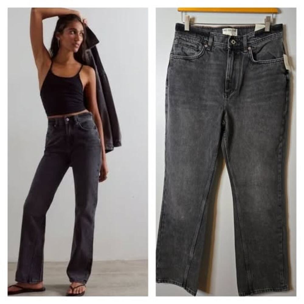 Free People‎ Xena Slim Straight High Rise Jeans Dark Night Women's Size 30 NWT - Picture 2 of 3
